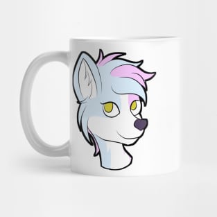 Blue and pink furry Mug